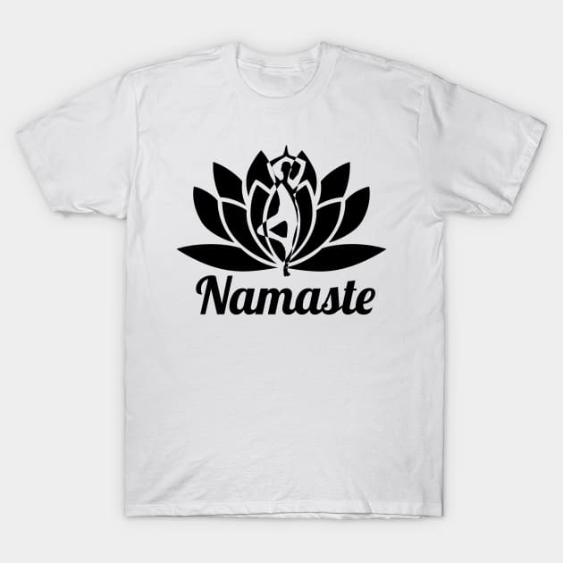 Yoga Lovers Namaste Design T-Shirt by xena